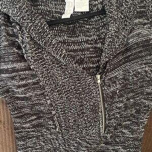 Cozy Black and White Knit Sweater
